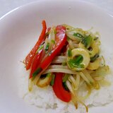 5分で簡単＊ちくわと彩り野菜の中華炒めごはん＊